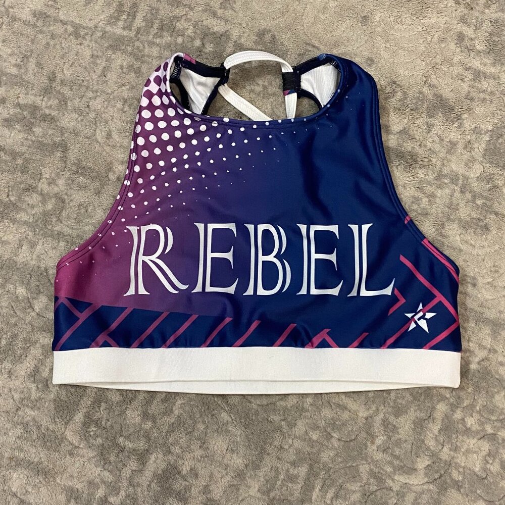Rebel Cheer Sports Bra 💜SIZE YL